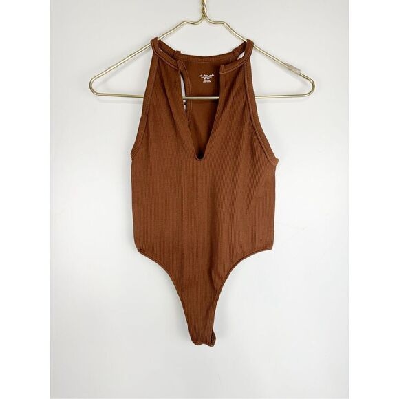 Urban Outfitters Women's Out From Under Clean Lines Bodysuit Top Brown Size XS/S - Picture 2 of 6